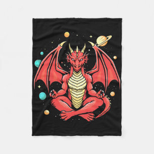 Dragon Yoga Pose Meditation Dragon Do Yoga On Spac Fleece Blanket