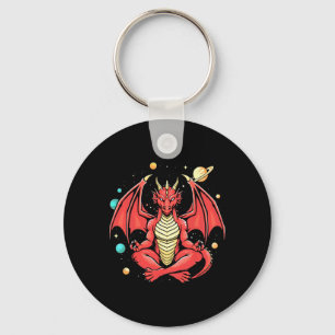 Dragon Yoga Pose Meditation Dragon Do Yoga On Spac Keychain