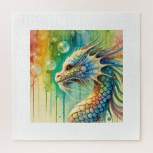 Dragoncito in Watercolor 060824AREF143 - Watercolo Jigsaw Puzzle