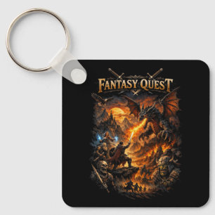 Dragonfire Quest Keychain