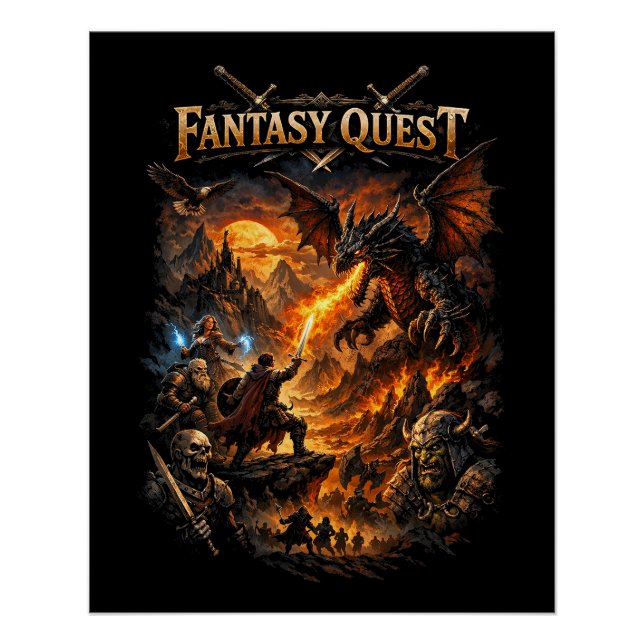 Dragonfire Quest Poster (Front)