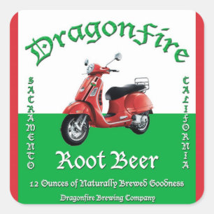 DragonFire Root Beer stickers