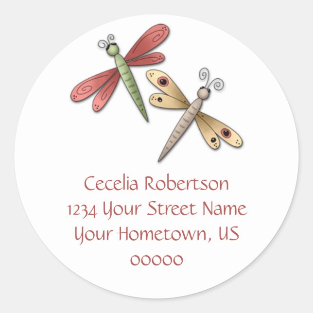 Dragonflies Address Label (Front)