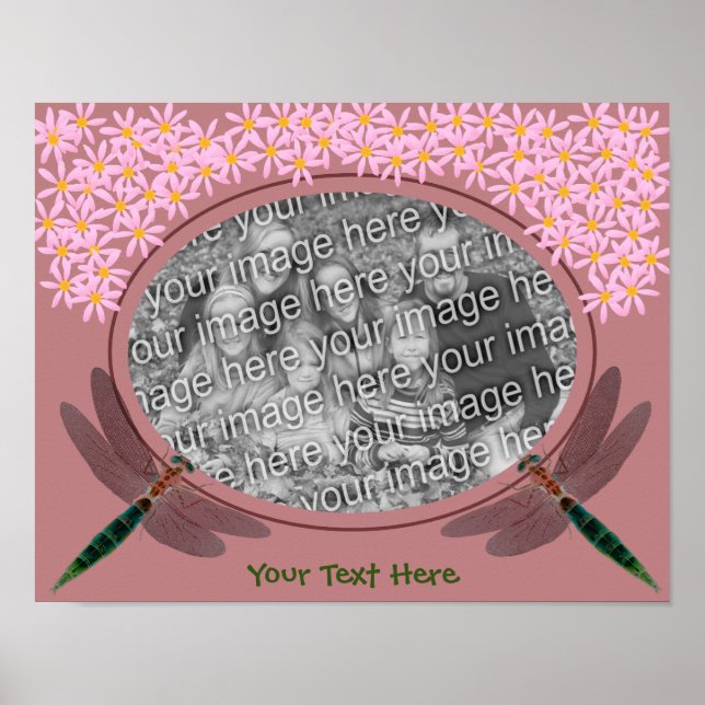 Dragonflies And Daisies Create Your Own Photo  Poster (Front)