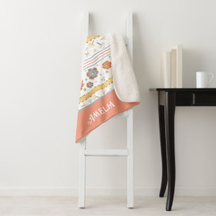 “Dragonflies and Flowers” Inspirivity Sherpa Blanket