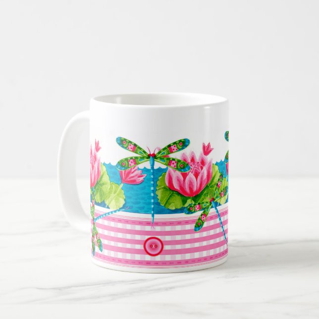 Dragonflies and Lilies Mug (Front Left)