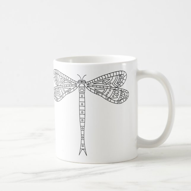 Dragonflies and Lilies Mug 2  to Paint (Right)