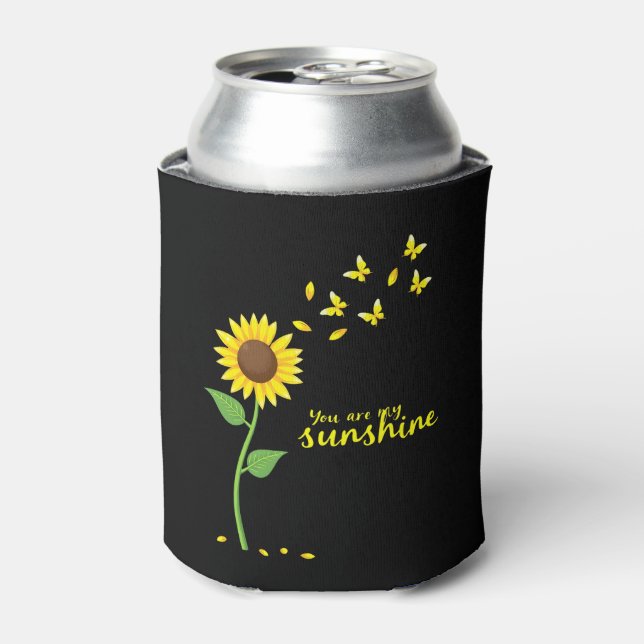 Dragonflies and Sunflower You Are My Sunshine (1) Can Cooler (Can Front)