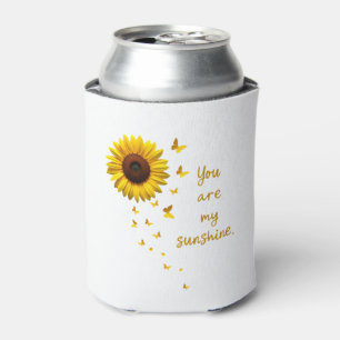 Dragonflies and Sunflower You Are My Sunshine Can Cooler