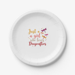Dragonflies Animals Women Gift Idea Dragonfly (1) Paper Plate
