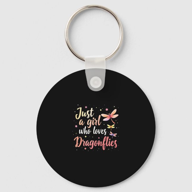 Dragonflies Animals Women Gift Idea Dragonfly (2) Keychain (Front)