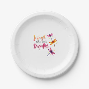 Dragonflies Animals Women Gift Idea Dragonfly (2) Paper Plate