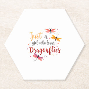 Dragonflies Animals Women Gift Idea Dragonfly (3) Paper Coaster