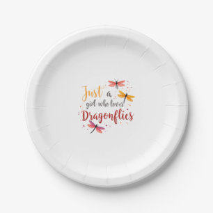 Dragonflies Animals Women Gift Idea Dragonfly (3) Paper Plate