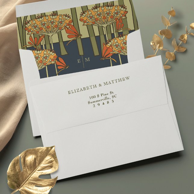 Dragonflies Art Nouveau Vintage Envelope (Creator Uploaded)