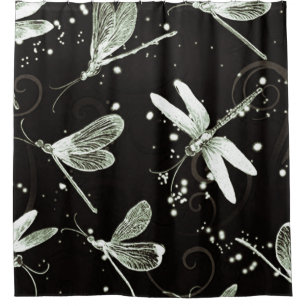 Dragonflies Black & White Transparent