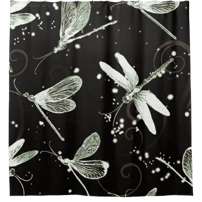Dragonflies Black & White Transparent (Front)