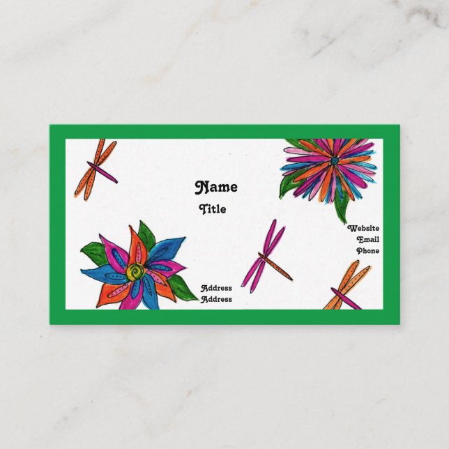 Dragonflies Business Cards (Front)