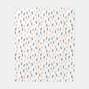 Dragonflies by Origami Prints Fleece Blanket
