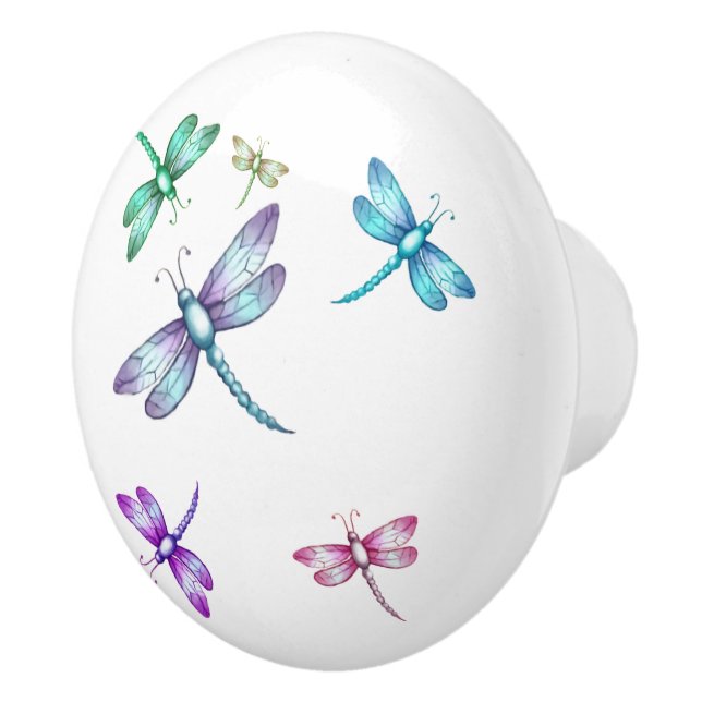 Dragonflies Ceramic Knob (Right)