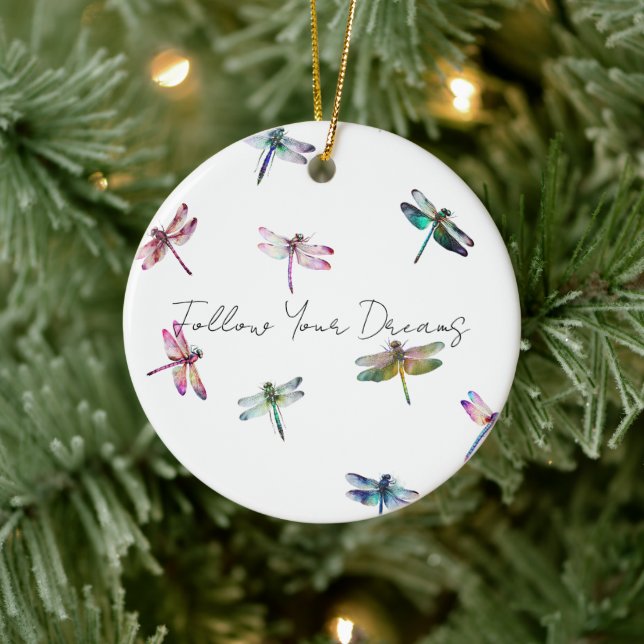 Dragonflies Ceramic Ornament (Tree)