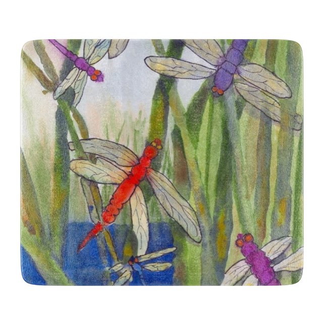 Dragonflies Cutting Board (Front)