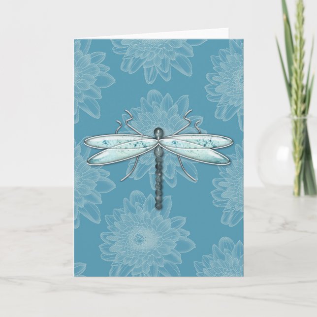 Dragonflies, Damselflies & Fleurs Cartes de Voeux (Devant)