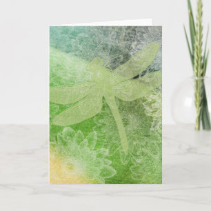 Dragonflies Damselflies Flower   Greeting Cards