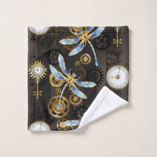 Dragonflies de Steampunk sur arrière - plan rayé