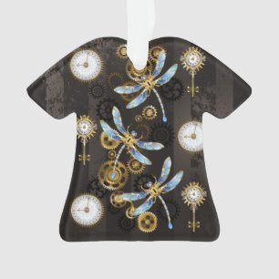 Dragonflies de Steampunk sur arrière - plan rayé b
