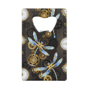 Dragonflies de Steampunk sur arrière - plan rayé b