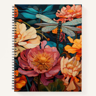 Dragonflies Flower  Notebook