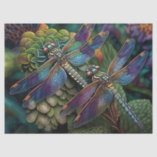 Dragonflies in a Colourful Garden Decoupage Tissue Paper