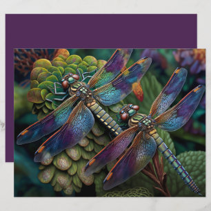 Dragonflies in a Colourful Garden Scrapbook Paper