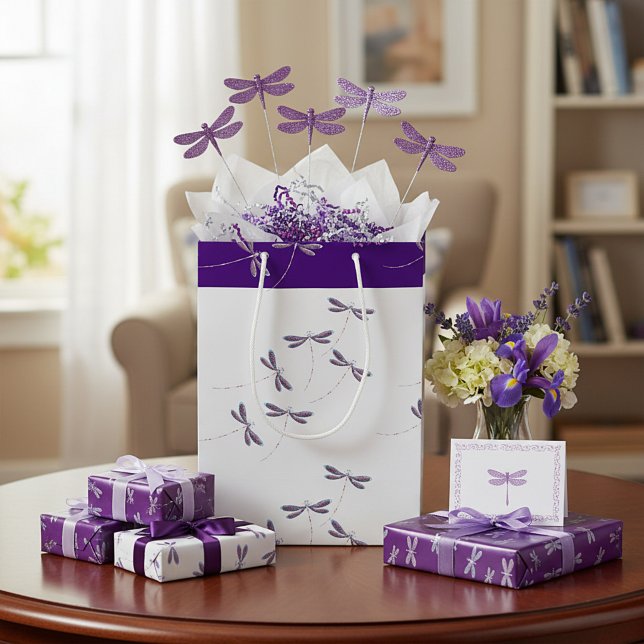Dragonflies in flight medium gift bag (Creator Uploaded)