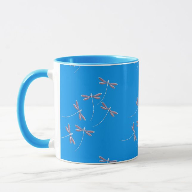 Dragonflies in flight mug (Left)