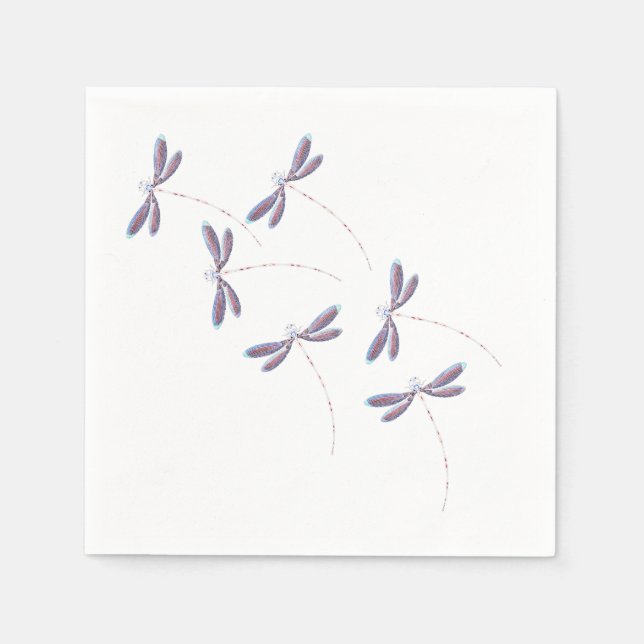 Dragonflies in flight napkin (Front)