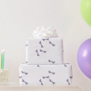 Dragonflies in flight wrapping paper