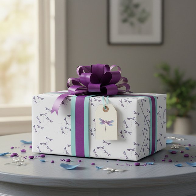 Dragonflies in flight wrapping paper (Creator Uploaded)