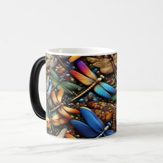 Dragonflies Magic Mug (Front Left)