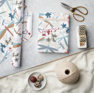 Dragonflies Multi Coloured Pattern Wrapping Paper