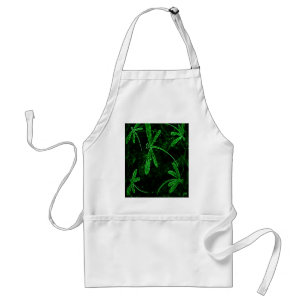 Dragonflies Neon Green Standard Apron