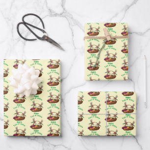 Dragonflies On Flower Basket Personalized Wrapping Paper Sheet