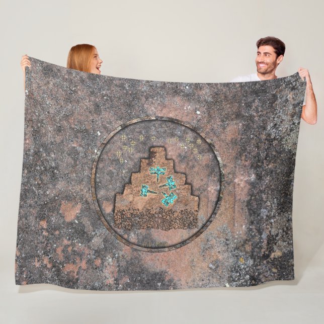 Dragonflies on the Mountain Fleece Blanket (In Situ)