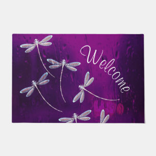 Dragonflies on water doormat
