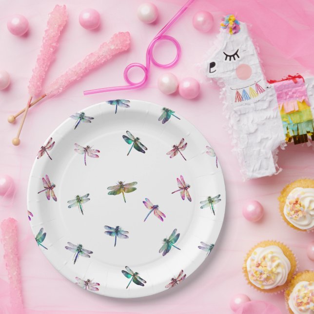 Dragonflies Paper Plate (Party)