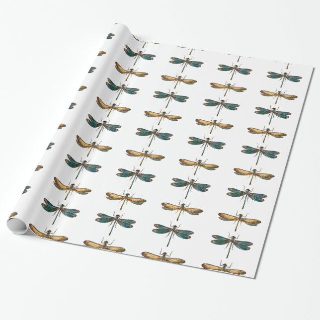 Dragonflies Paper Wrap (Unrolled)