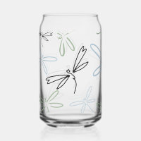Dragonflies Pattern Drinkware Set