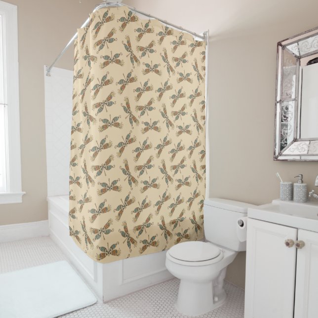 Dragonflies Pattern On Cream Yellow (In Situ)