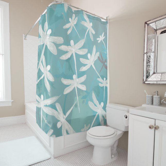 Dragonflies Shower Curtain (In Situ)